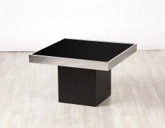 Willy Rizzo Willy Rizzo for Cidue Chrome and Glass Coffee Side Table Italy circa 1970 - 3362086