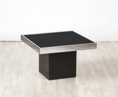 Willy Rizzo Willy Rizzo for Cidue Chrome and Glass Coffee Side Table Italy circa 1970 - 3362088