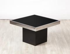 Willy Rizzo Willy Rizzo for Cidue Chrome and Glass Coffee Side Table Italy circa 1970 - 3362089