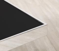 Willy Rizzo Willy Rizzo for Cidue Chrome and Glass Coffee Side Table Italy circa 1970 - 3362090