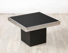 Willy Rizzo Willy Rizzo for Cidue Chrome and Glass Coffee Side Table Italy circa 1970 - 3362094