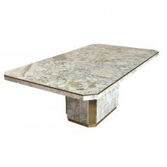 Willy Rizzo Willy Rizzo for Jean Charles Italian Marble Brass Dining Table 1960 - 4124547
