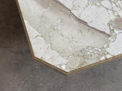 Willy Rizzo Willy Rizzo for Jean Charles Italian Marble Brass Dining Table 1960 - 4124551