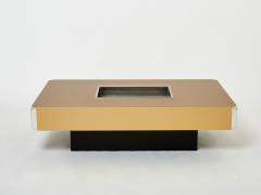 Willy Rizzo Willy Rizzo lacquer and chrome bar coffee table Alveo 1970s - 2990371