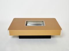Willy Rizzo Willy Rizzo lacquer and chrome bar coffee table Alveo 1970s - 2990372