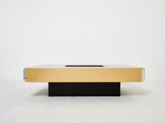 Willy Rizzo Willy Rizzo lacquer and chrome bar coffee table Alveo 1970s - 2990379