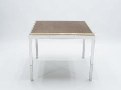 Willy Rizzo Willy Rizzo lacquered chrome brass Flaminia game table 1970s - 1329629