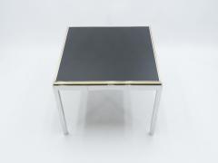 Willy Rizzo Willy Rizzo lacquered chrome brass Flaminia game table 1970s - 1329630