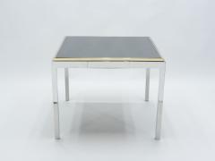 Willy Rizzo Willy Rizzo lacquered chrome brass Flaminia game table 1970s - 1329631