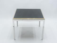 Willy Rizzo Willy Rizzo lacquered chrome brass Flaminia game table 1970s - 1329632