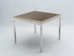 Willy Rizzo Willy Rizzo lacquered chrome brass Flaminia game table 1970s - 1329638