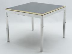 Willy Rizzo Willy Rizzo lacquered chrome brass Flaminia game table 1970s - 1329639