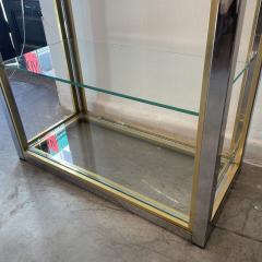 Willy Rizzo Willy Rizzo style Gold Silver Metal and Glass Console - 3815375