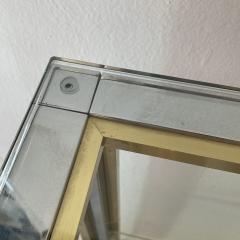 Willy Rizzo Willy Rizzo style Gold Silver Metal and Glass Console - 3815378