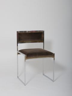 Willy Rizzo Willy Rizzo table and six chairs Italy c1970 - 3964098