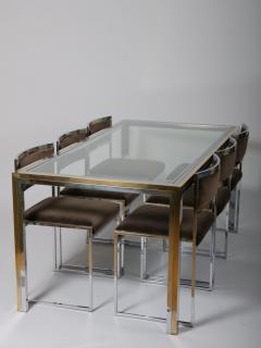 Willy Rizzo Willy Rizzo table and six chairs Italy c1970 - 3964100