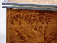 Willy Rizzo Willy rizzo burl chrome and brass credenza 1970 s - 985619