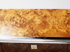 Willy Rizzo Willy rizzo burl chrome and brass credenza 1970 s - 985622