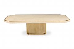 Willy Rizzo for Jean Charles Mid Century Italian Monumental Travertine Marble Oc - 4633969