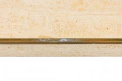 Willy Rizzo for Jean Charles Mid Century Italian Monumental Travertine Marble Oc - 4633973