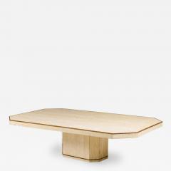 Willy Rizzo for Jean Charles Mid Century Italian Monumental Travertine Marble Oc - 4683221