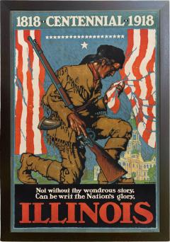 Willy Sesser Illinois 1818 Centennial 1918 Vintage Poster by Willy Sesser 1918 - 3740286