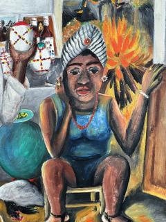 Wilson Bigaud Original Vodou Painting Healing Ceremony - 4599197