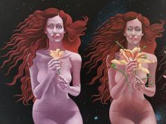 Wilson McLean Celestial Metamorphosis Nude Sci Fi Woman becomes a flower in outer space - 3951272