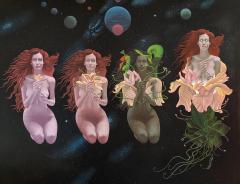 Wilson McLean Celestial Metamorphosis Nude Sci Fi Woman becomes a flower in outer space - 3951273