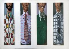 Wilson McLean Groovy 1970s Mens Fashion Gay Interest like Domenico Gnoli - 4366653