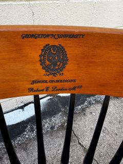 Windsor Style Black Lacquer Georgetown University Armchair - 4453315