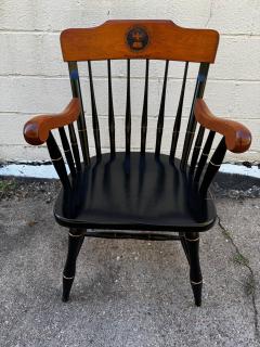 Windsor Style Black Lacquer Sigillum University Armchair - 4453292