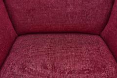Wine Red Upholstered Art Deco Armchair Europe Mid 20th Century - 4617075