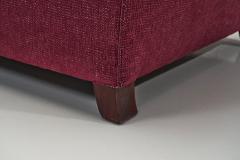 Wine Red Upholstered Art Deco Armchair Europe Mid 20th Century - 4617080