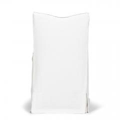 Wingback Armchair Slipcovered in White Linen - 4164031