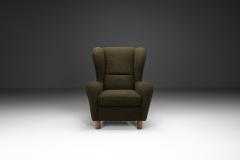 Wingback Armchair with Beech Legs Denmark Second half of the 20th Century - 4433401