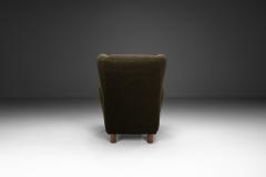 Wingback Armchair with Beech Legs Denmark Second half of the 20th Century - 4433403