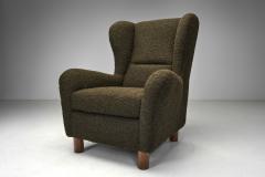 Wingback Armchair with Beech Legs Denmark Second half of the 20th Century - 4433404