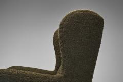 Wingback Armchair with Beech Legs Denmark Second half of the 20th Century - 4433409