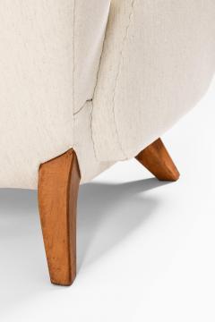 Wingback Easy Chair in Elm and Fabric 1940s - 4523151