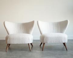 Wingback Lounge Chairs in Boucl Denmark C 1950s - 4485114