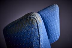 Winged Highback Italian Lounge Chair in the manner of Carlo Molino 1950s - 3397683
