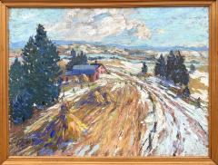 Winifred Adams Burr Haystacks in a Winter Thaw  - 4787971
