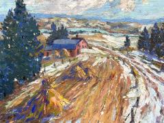 Winifred Adams Burr Haystacks in a Winter Thaw  - 4787974