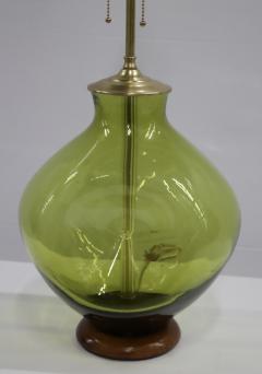 Winslow Anderson Winslow Andersen For Blenko Pinched Green Glass Table Lamp - 2905069