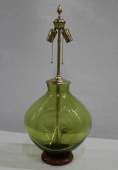 Winslow Anderson Winslow Andersen For Blenko Pinched Green Glass Table Lamp - 2905070