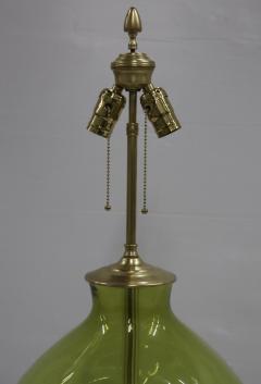 Winslow Anderson Winslow Andersen For Blenko Pinched Green Glass Table Lamp - 2905071