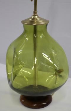 Winslow Anderson Winslow Andersen For Blenko Pinched Green Glass Table Lamp - 2905073