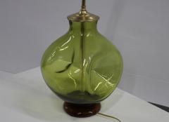 Winslow Anderson Winslow Andersen For Blenko Pinched Green Glass Table Lamp - 2905078