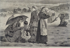 Winslow Homer 19th Century Wood Engraving On the Beach  - 2718385